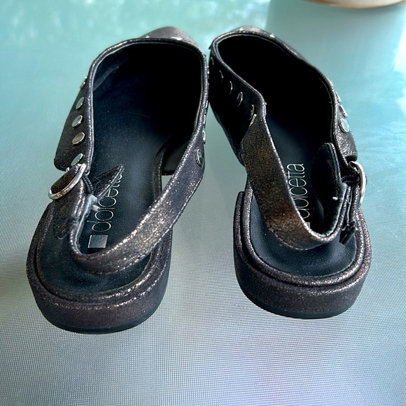 Dolcetta Women’s Stella Sling-Back Flat - Gray Size 6 Studded Metallic - Picture 4 of 7